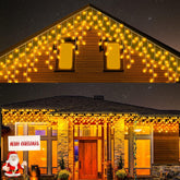 20M Warm White Icicle Lights Outdoor – 480 LED Waterproof Fairy Lights with Timer